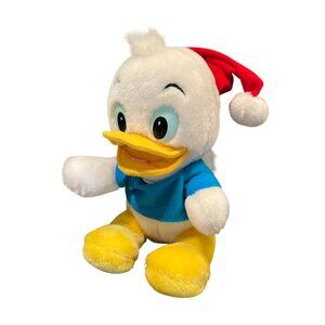 DISNEY Plush Donald Duck Santa Hat Christmas Decor Toy 9"
